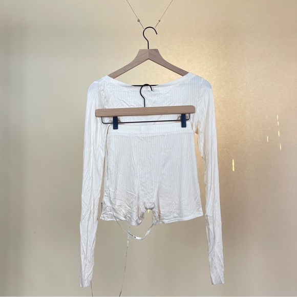NWT My Mum Made It Scoop Neck Baby Crop and Biker Baby Short SET in Vanilla - Picture 9 of 9